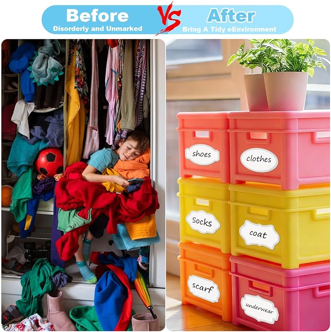 160 Pcs Labels for Storage Bins, 6 X 4 Inch Storage Bin Labels Large Removable - Image 6