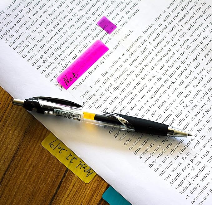 ELII 300 Pcs Tabs 2 Inch Sticky Index Tabs,Colorful Tabs for Notebooks,Writable and Transparent Book Tabs Page Tabs Colored Page Markers, Tabs for Books, Notebook Tabs, Tabs for Annotating Books-DeskLoop Office