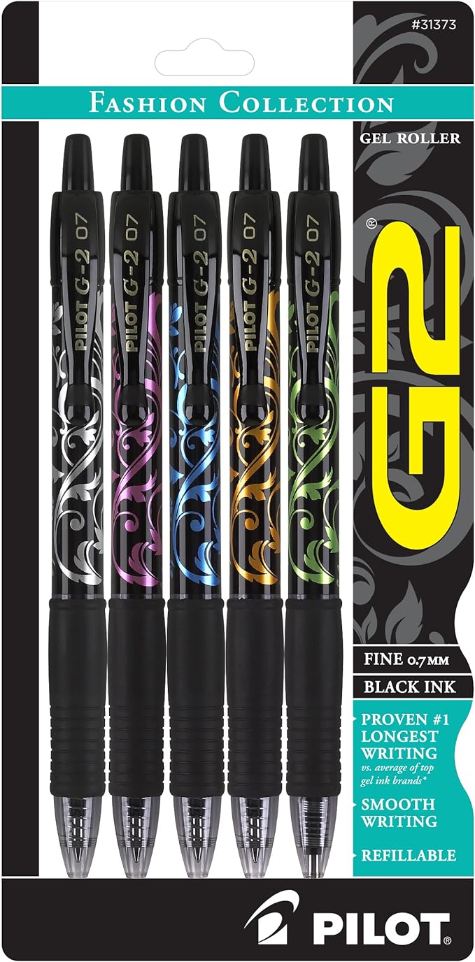 Pilot G2 Premium Refillable and Retractable Rolling Ball Gel Pens, Fine Point by PilotCorporationofAmerica