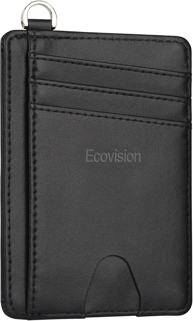 Slim Minimalist Front Pocket Wallet, RFID Blocking Credit Card Holder Wallet by Ecovision