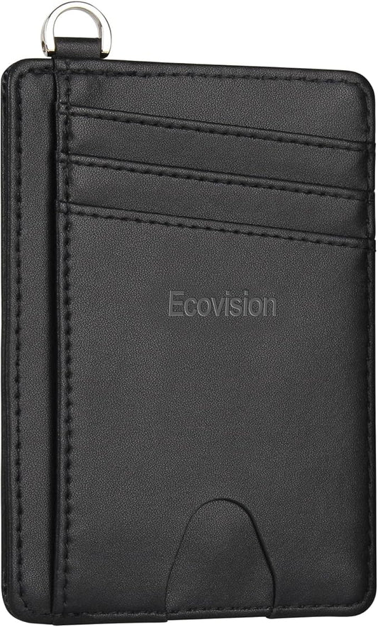 Slim Minimalist Front Pocket Wallet, RFID Blocking Credit Card Holder Wallet by Ecovision