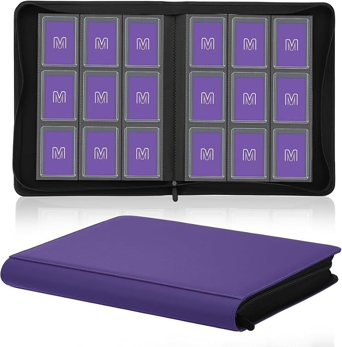 Toploader Binder, Trading Card Binder Storage Hold up 288 Cards 9-Pocket Top by MOSLA