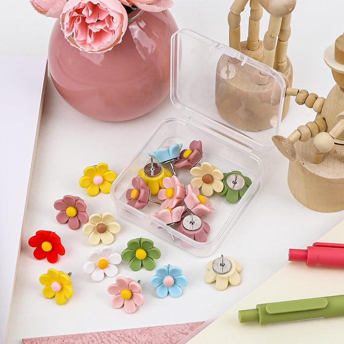 Decorative Cute Push Pins for Bulletin Board, Thumb Tacks, Cork Board Desk Wall - Image 5