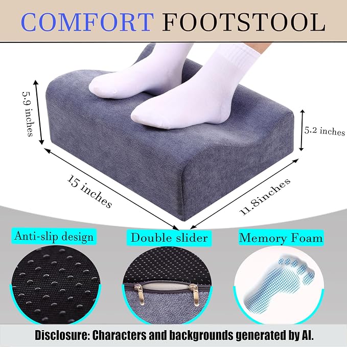 Work Foot Rest Under Desk, Comfort Foot Rest - Image 5