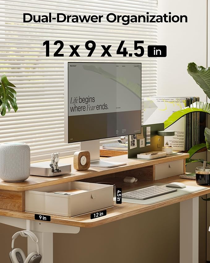 FEZIBO 55 x 24 Inch Height Adjustable Electric Standing Desk - Image 7