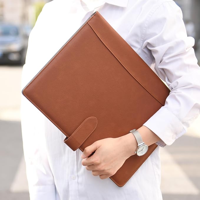 Wason Portfolio Padfolio A4 Leather PU Folder File Document Holder Case - Image 6