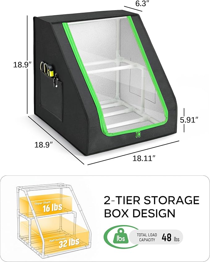 FANGSUN 3D Printer Filament Storage Box – Holds Up to 21 Spools, 2-Tier - Image 5
