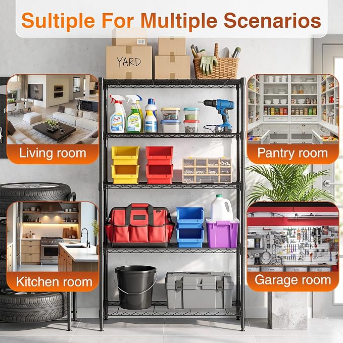 BestOffice | 5-Tier Wire Storage Shelves - Image 6