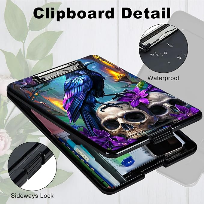 Purple Flower Eagle A4 Clipboard - Image 3