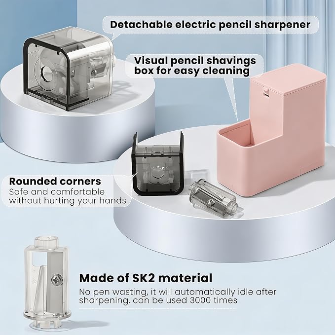 Electric Pencil Sharpener with Battery, Battery Powered, - Image 4