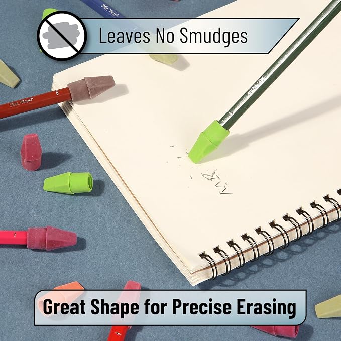 Mr. Pen- Pencil Erasers Toppers, 120 Pack, Latex Free, No Smudge | Mr Pen - Image 5