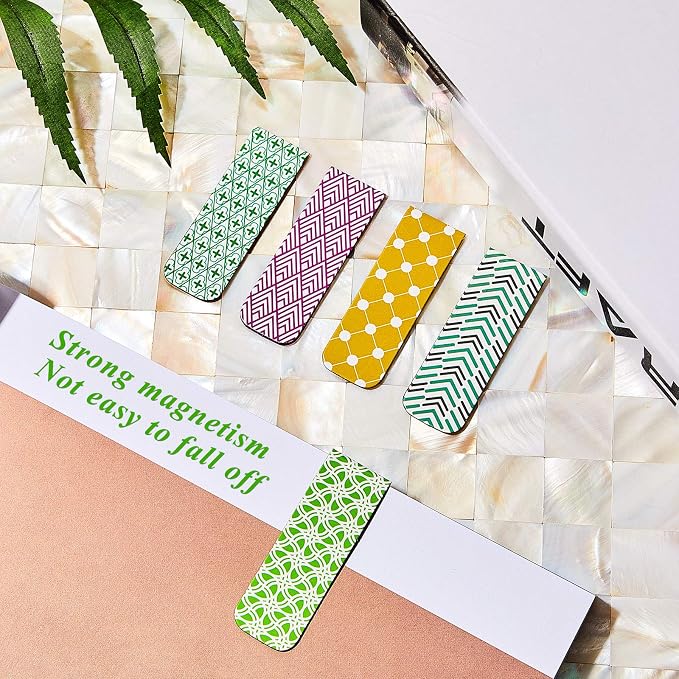 Zonon 24 Pcs Magnetic Bookmarks Bulk Clips Colorful Classic Magnetic Page - Image 6