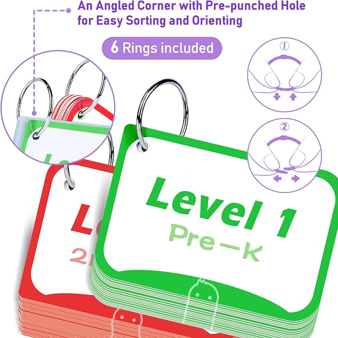 BenBen Sight Words Flash Cards, 350 Dolch & Fry High Frequency Site Words and - Image 4
