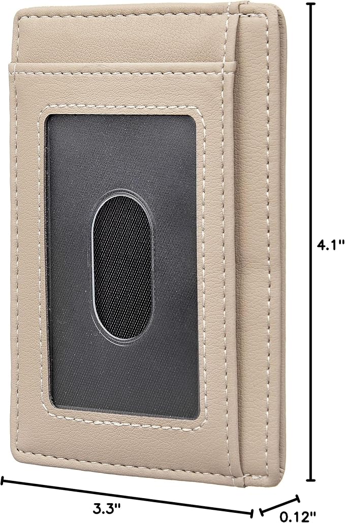 Travelambo Front Pocket Minimalist Leather Slim Wallet RFID Blocking Medium Size - Image 5