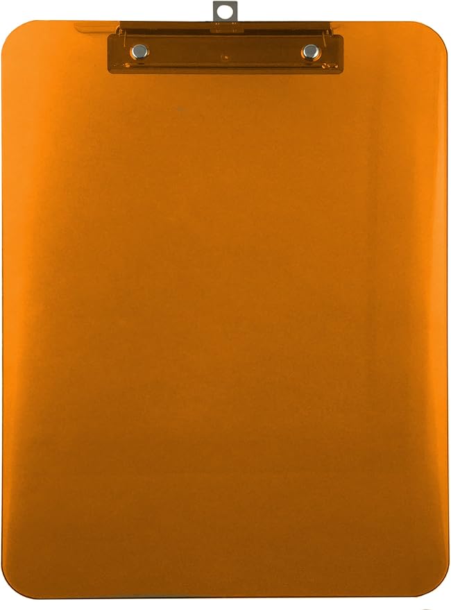 Trade Quest Plastic Clipboard Transparent Color Letter Size Low Profile Clip - Image 4