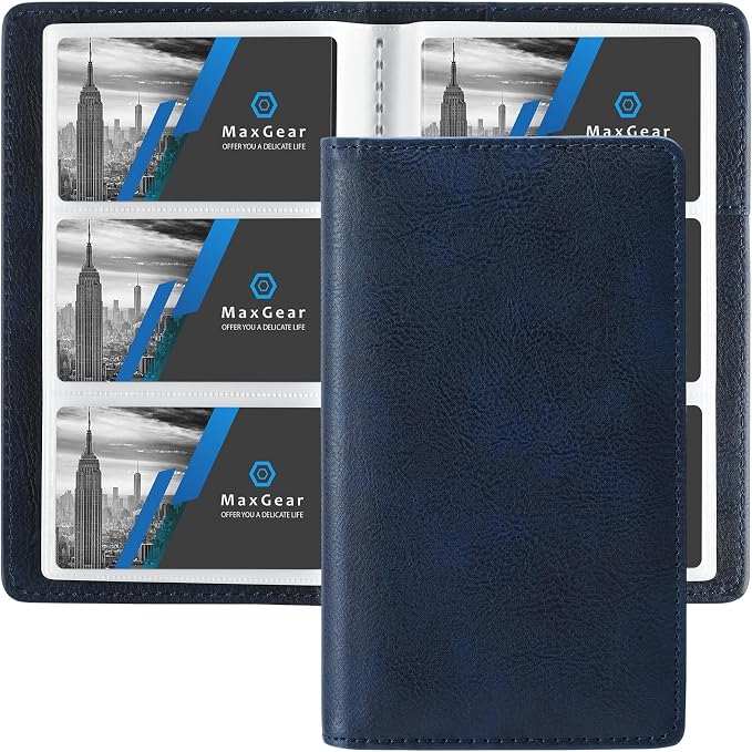 MaxGear Business Card Organizer Book, Holds 240 Cards, Professional Card Binder by MaxGear