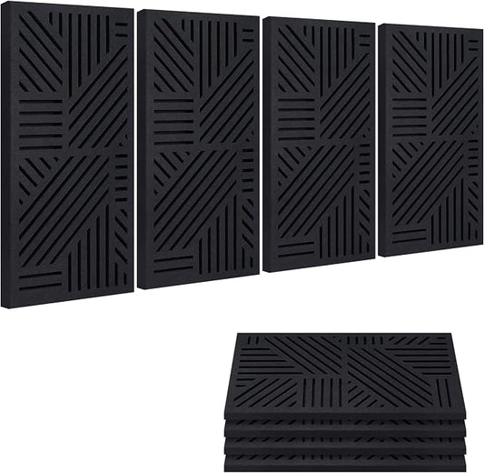 BUBOS 4 PACK Thickened Acoustic Panels, 23.6''x11.8'' Self-Adhesive Sound by BUBOS