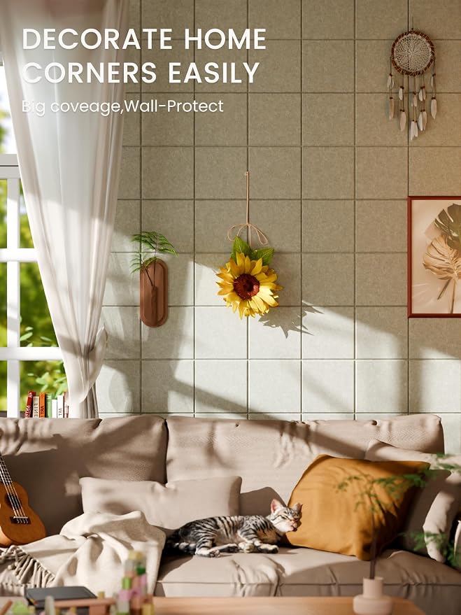 Bumusty Large Cork Board Alternative-36 x24 Felt Bulletin Board Tiles, - Image 4
