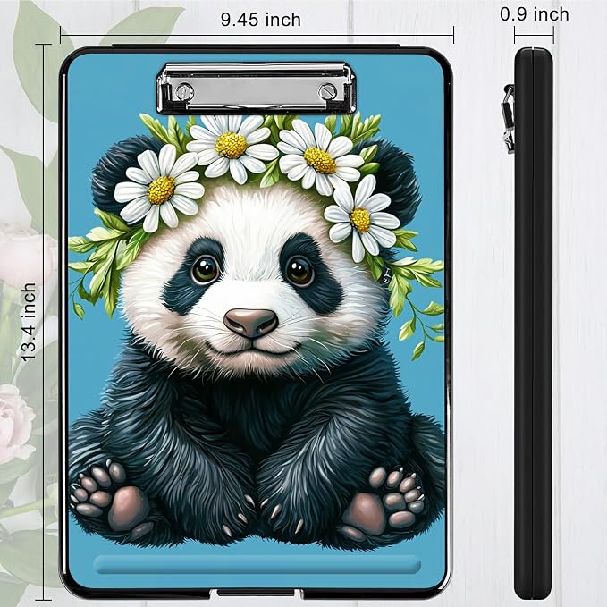 Daisy Panda A4 Clipboard with Storage Pen Holder, Clipboards Organizer Nursing - Image 4