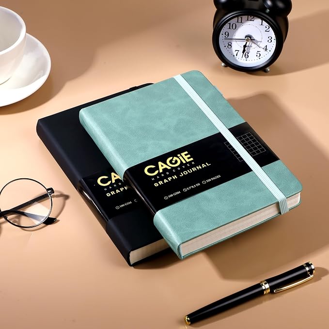 CAGIE Graph Paper Notebook- 320 Pages 100 GSM Graphing Grid Journal A5 - Image 2