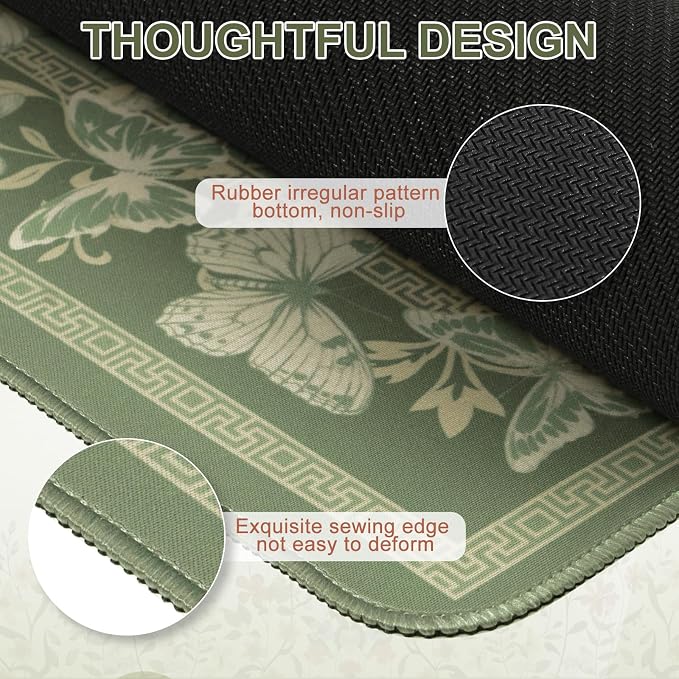 iCasso Floral Desk Mat for Keyboard and Mouse, Cute Gaming Mouse Pad XXL - Image 3