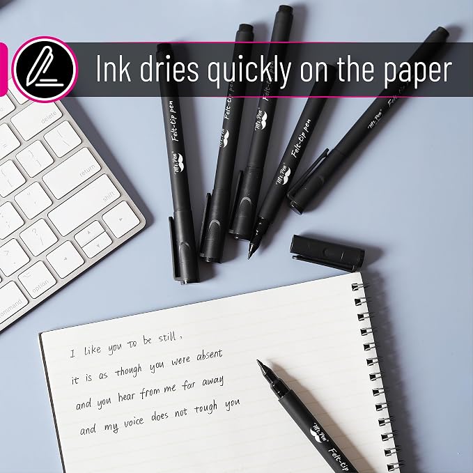 Mr. Pen- Black Felt Tip Pens, Fine Point, 12 Pack, Fast Drying, No Smear | - Image 5