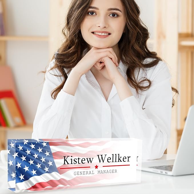 Custom Desk Name Plate Personalized, Acrylic Name Plates - Image 4