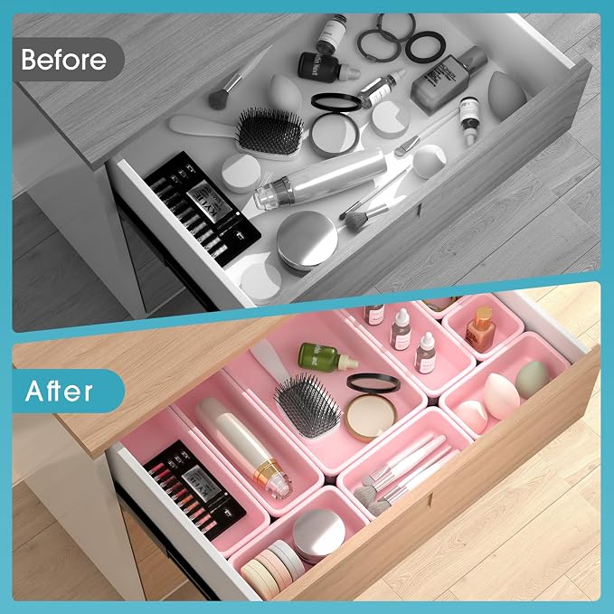25 PCS Drawer Organizer Set, 4 Size Makeup Drawer Divider Organizer - Image 6