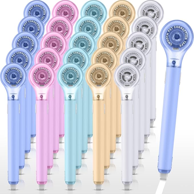 Gersoniel 25 Pack Correction Tape Pen Correctional Ink Tape Push Pull Protective by Gersoniel