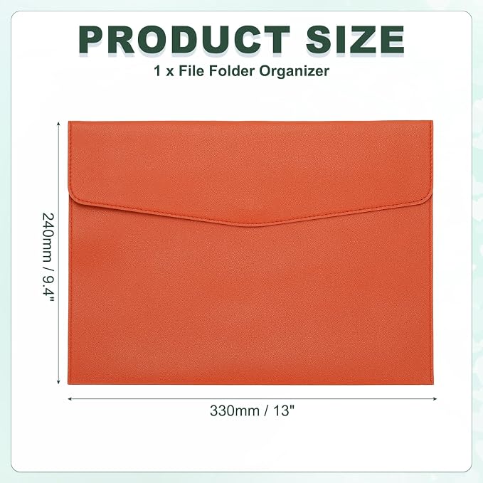 PATIKIL PU Leather A4 File Folder, Document Holder Filing Organizer Portfolio - Image 2