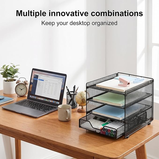 OPNICE Desk Organizers and Accessories, 4-Tier Desktop File Organizer - Image 7
