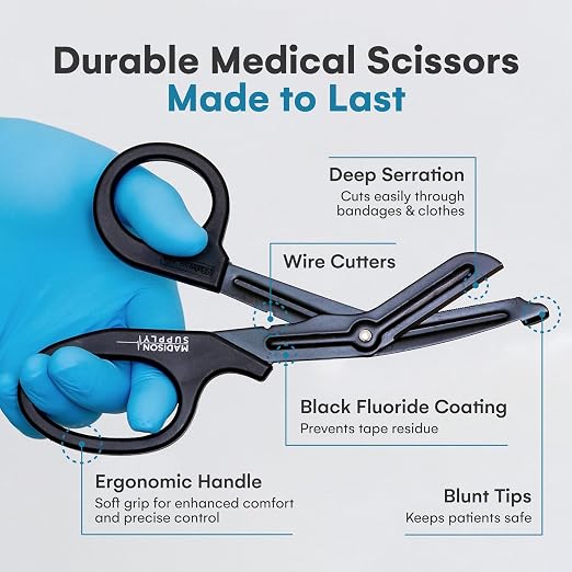 Madison Supply 7.5 Inches Premium Stainless Steel Trauma Shears - Image 5