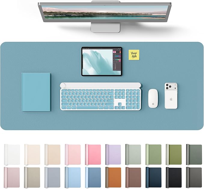 YSAGi Leather Desk Protector, Office Mat, Large Mouse Mat, Non-Slip PU Leather by YSAGi