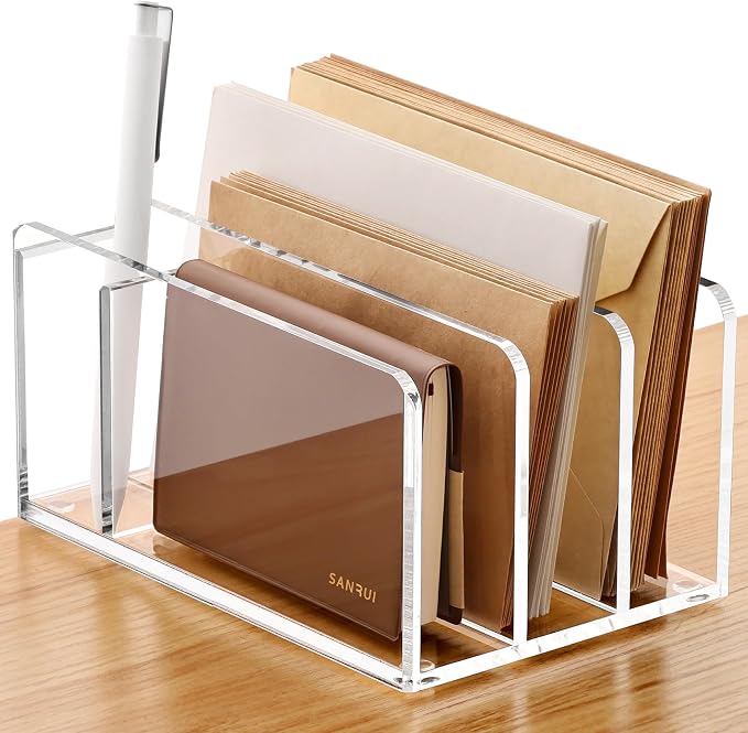 SANRUI Acrylic Mail Sorter Desktop Organizer - Image 9