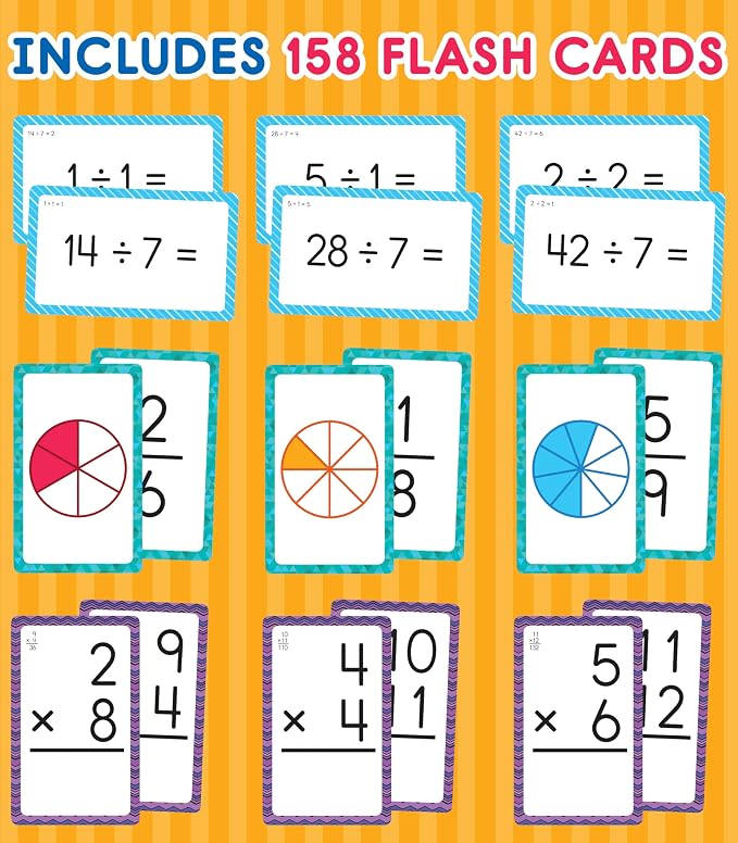 Carson Dellosa Division, and Multiplication Flash Cards, 3 Sets of Flashcards - Image 3