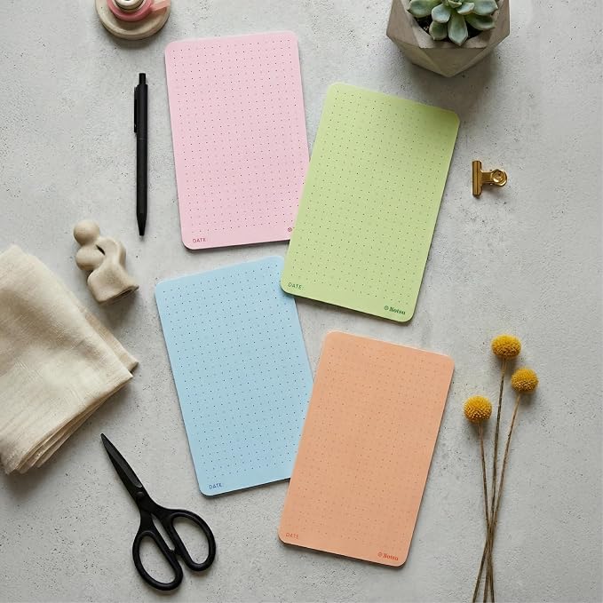 Notsu Dotted Colored Note Cards 3x5 inch, 40 ct | Bullet Dot Grid Vertical - Image 3