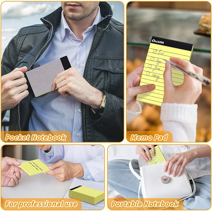 Oleitodh 3x5 Notepads – 48 Pack Yellow Memo Pads Small Writing Pads - Image 6