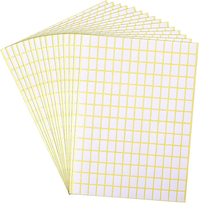 2940 Pcs Matte Small White Labels Stickers Blank Labels Removable Price Tags by Sliverdew