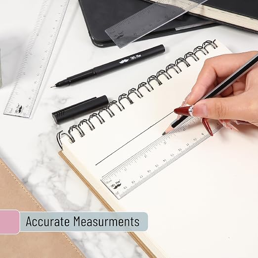 Mr. Pen- Plastic Ruler, 8 Inch, 3 Pack, Easy-to-Read Markings | - Image 6