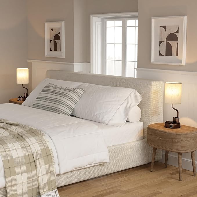 Bedside Table Lamps for Bedroom Set of 2 - Image 5