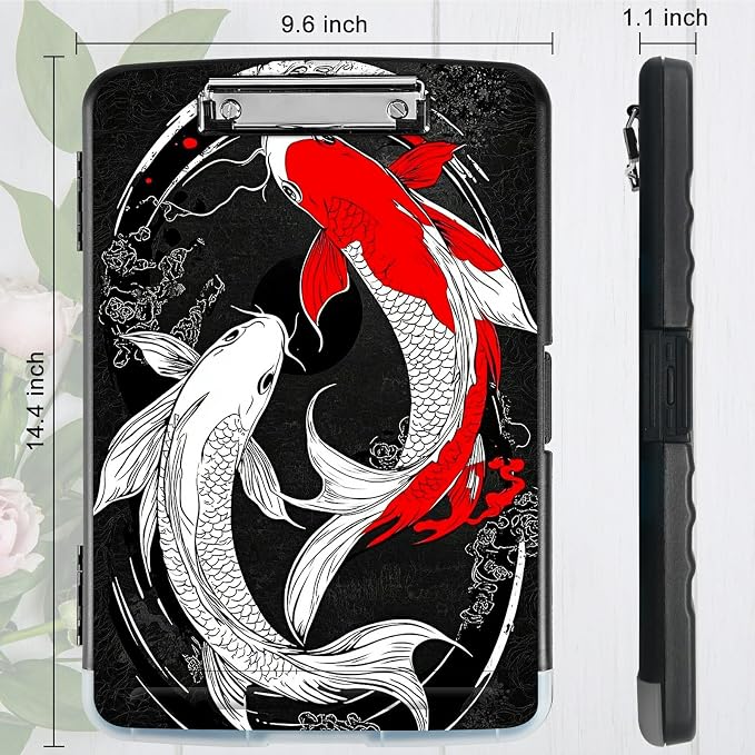 Red White Fish A4 Clipboard - Image 3
