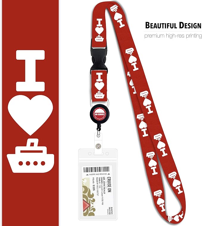 Cruise On Cruise Lanyard for Ship Cards – 2-Pack Retractable Badge & Waterproof - Image 5