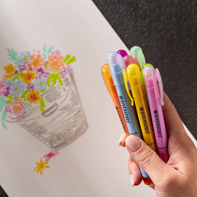 DIVERSEBEE Bible Highlighters and Pens No Bleed, 8 Pack Assorted Colors Gel - Image 7