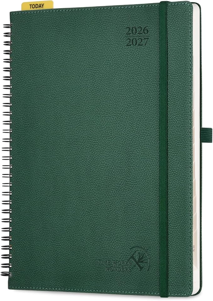 POPRUN 2026-2027 Academic Weekly Planner, Large 8.5" x 10.5" Horizontal Layout by POPRUN