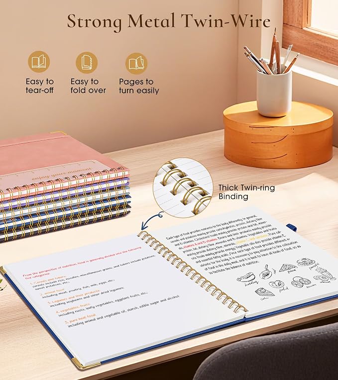 Blank Spiral Notebook Journal 8.5” x 11”, A4 Large Hardcover Sketch Book - Image 6
