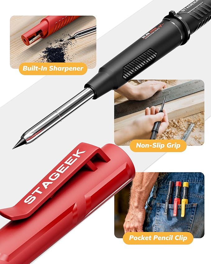 STAGEEK 3 Pack Carpenter Pencils - Image 4