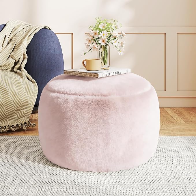 Gericco Round Stuffed Pouf Ottoman by Gericco