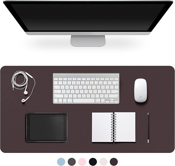 CADONO Leather Desk Pad Protector, Non-Slip PU Leather Large Mouse Pad by CADONO