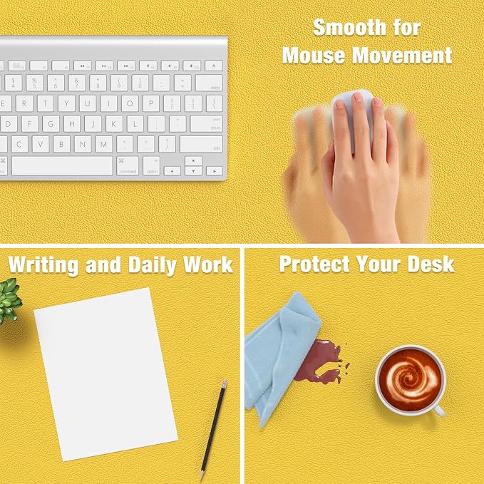 Hsurbtra Desk Pad, XL Extended Mouse Pad, Waterproof Desktop Blotter Protector - Image 4