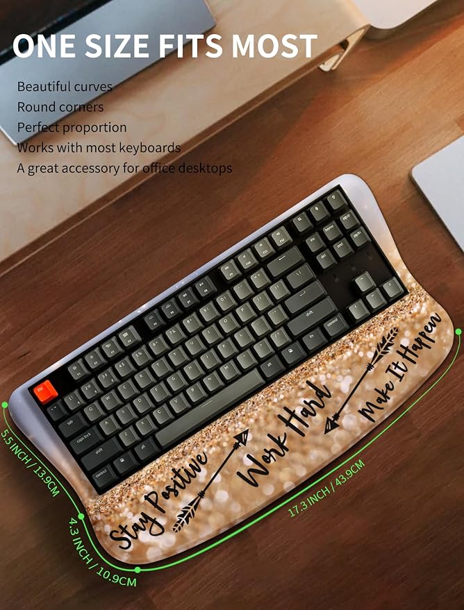 Ergonomic Wave Wrist Rest with Keyboard Stand, Cushioned Palm Rest, Comfortable - Image 6